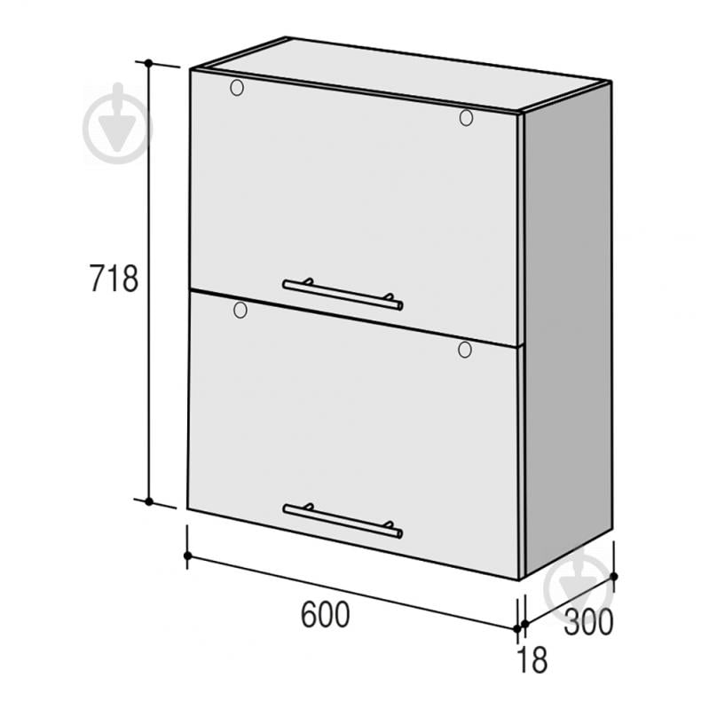 Шафа верхня Руна МВЖП 600x718x300 мм макіато/білий ROKO - фото 3