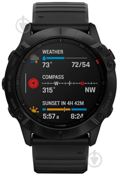 Смарт-часы Garmin Fenix 6X Pro black (010-02157-01) - фото 2