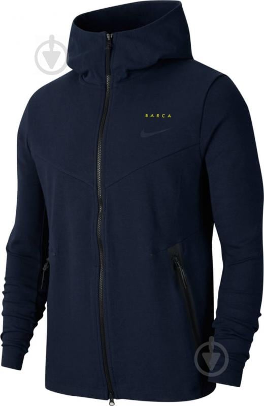 Джемпер Nike FCB M NSW TCH PCK HOODIE FZ CN5309-475 р. S темно-синий - фото 1