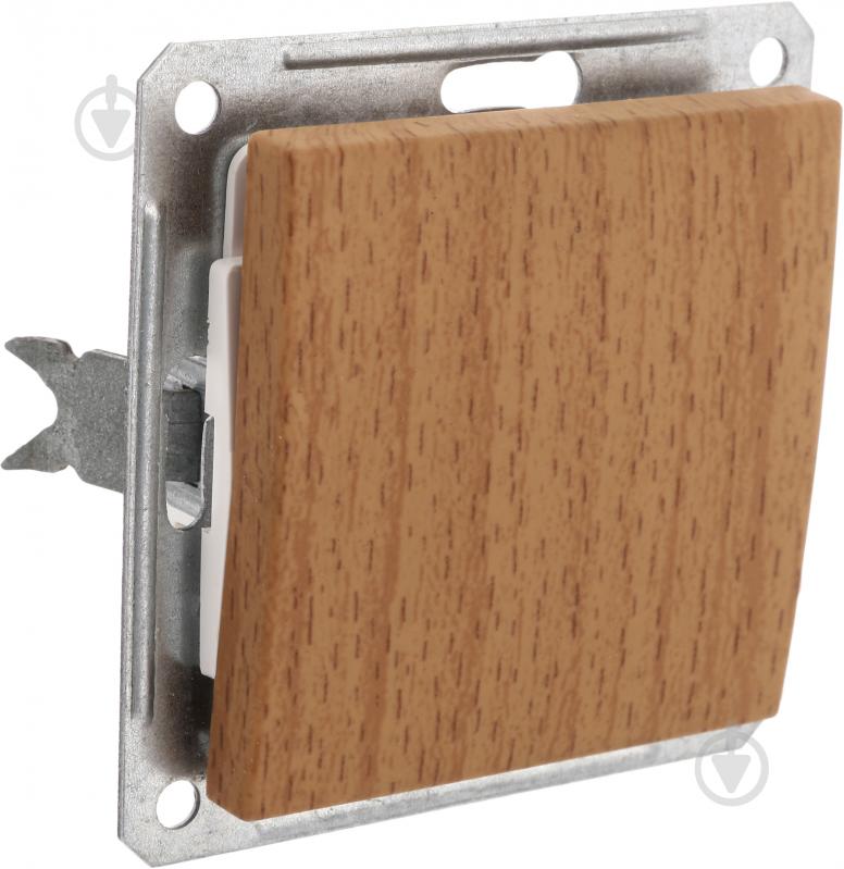 Выключатель одноклавишный Schneider Electric Wessen W-59 без подсветки бук - фото 2