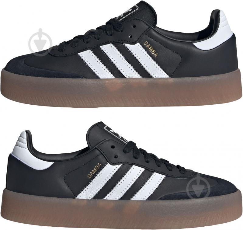 Кроссовки женские демисезонные Adidas SAMBAE W JI1350 р.40 2/3 черные с белым - фото 5