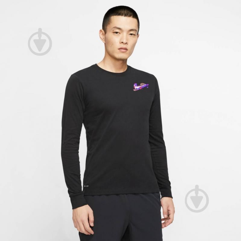 Футболка Nike M NK DRY TEE LS FTW HOOK CQ6567-010 р.L чорний - фото 3