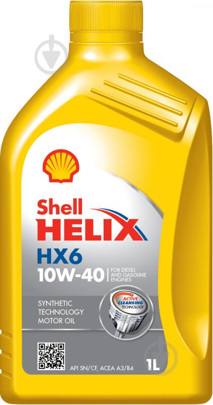 Моторное масло SHELL Helix HX6 10W-40 1 л (ТОВ-У001627) - фото 1