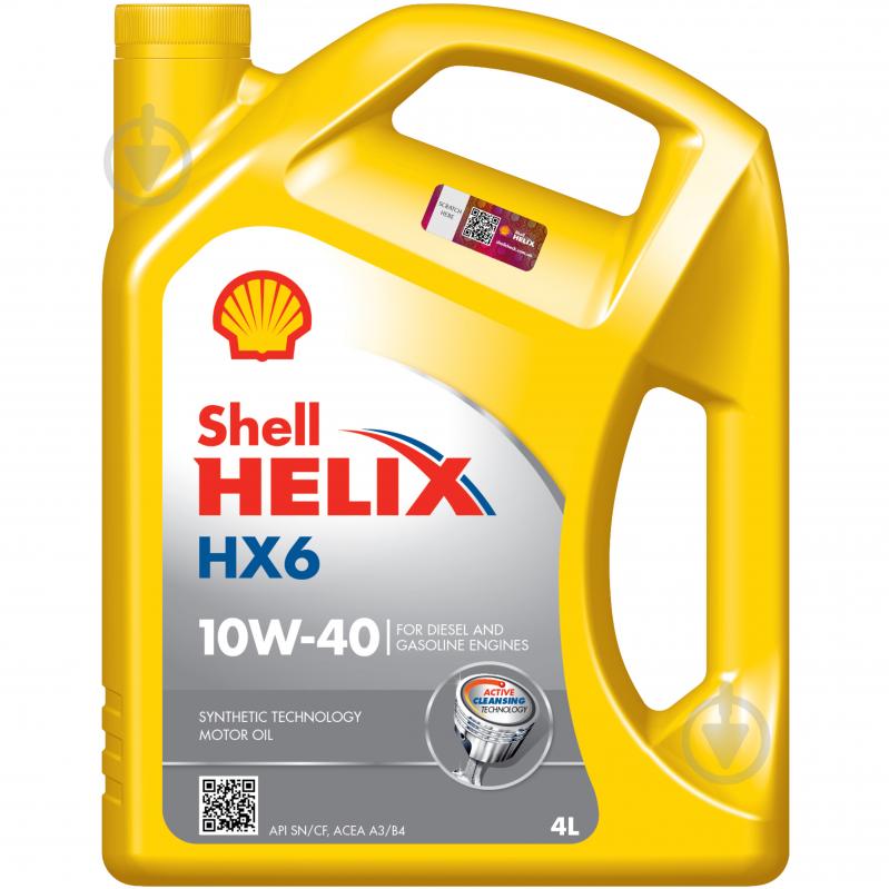 Моторне мастило SHELL Helix HX6 10W-40 4 л (ТОВ-У001594) - фото 1