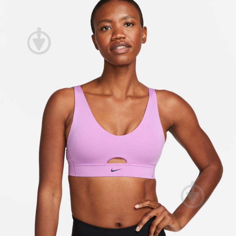 Бра Nike W NK DF INDY PLUNGE CUTOUT BRA DV9837-532 р.XS розовый - фото 1