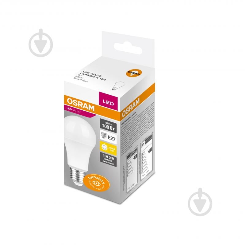 Лампа светодиодная Osram LS 10 Вт A60 матовая E27 220 В 3000 К 4052899971578 - фото 1 Лампа светодиодная Osram LS 10 Вт A60 матовая E27 220 В 3000 К 4052899971578 - фото 1