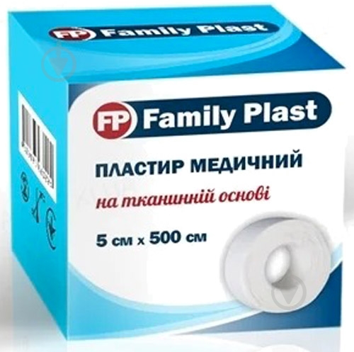 Пластир медичний Family plast на тканинній основі 5 см х 500 см нестерильні 1 шт. - фото 1 Пластир медичний Family plast на тканинній основі 5 см х 500 см нестерильні 1 шт. - фото 1