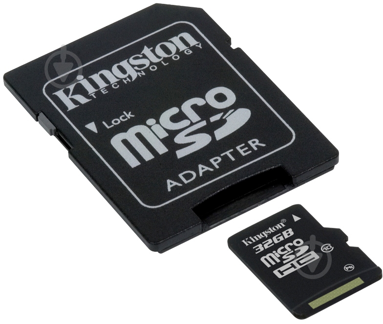 Карта памяти Kingston microSDHC 32GB Class 10 + SD adapter - фото 2 Карта памяти Kingston microSDHC 32GB Class 10 + SD adapter - фото 2