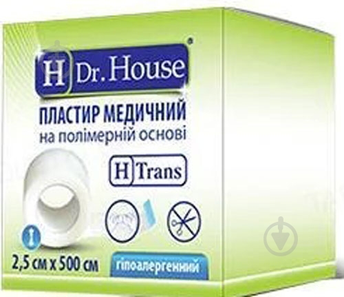 Пластырь медицинский Dr. House на полимерной основе 2,5 см х 500 см в картонной упаковке нестерильные 1 шт. - фото 1 Пластырь медицинский Dr. House на полимерной основе 2,5 см х 500 см в картонной упаковке нестерильные 1 шт. - фото 1