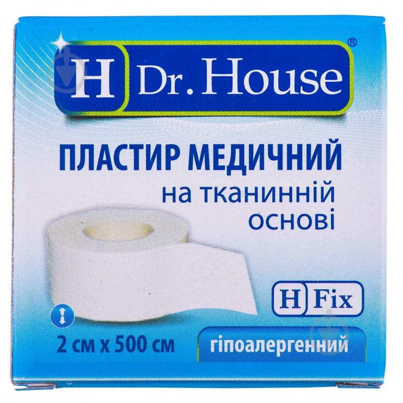 Пластир медичний Dr. House на тканинній основі 2 см х 500 см нестерильні 1 шт. - фото 1 Пластир медичний Dr. House на тканинній основі 2 см х 500 см нестерильні 1 шт. - фото 1