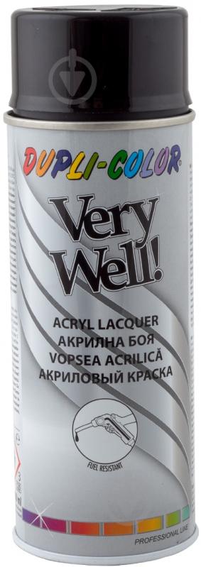 Эмаль аэрозольная Dupli-Color Very Well RAL 9005 черный глянец 400 мл - фото 1