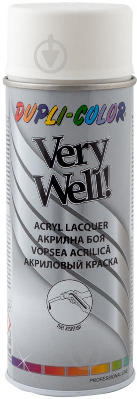 Эмаль аэрозольная Dupli-Color Very Well RAL 9010 белый мат 400 мл - фото 1