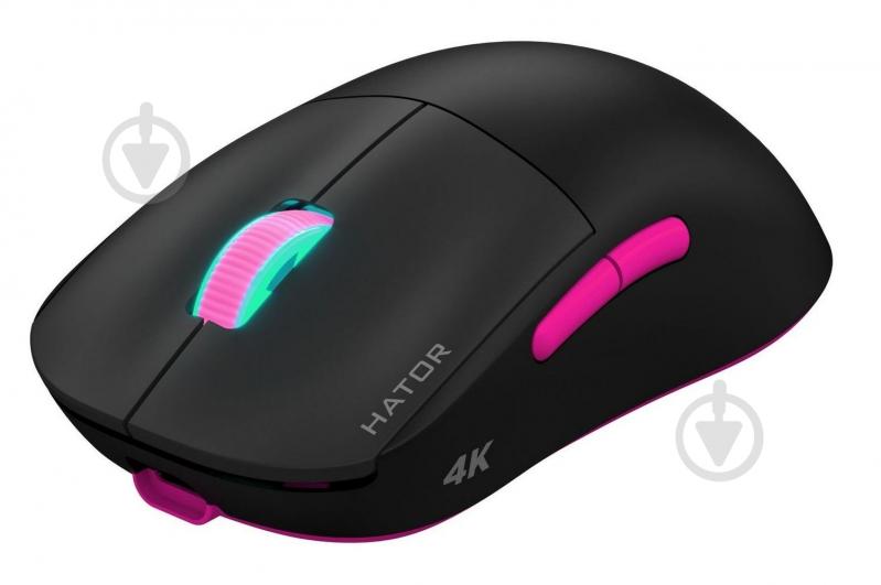 Мишка бездротова Hator Quasar 2 Ultra 4K Wireless black/pink (HTM570BP) - фото 1