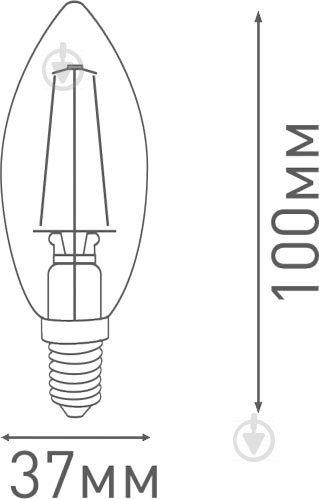 Лампа світлодіодна Maxus FM-C C37 4 Вт E14 3000 К 220 В прозора 1-LED-537 - фото 3