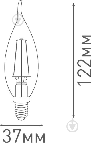 Лампа світлодіодна Maxus FM-T C37 4 Вт E14 4100 К 220 В прозора 1-LED-540 - фото 5