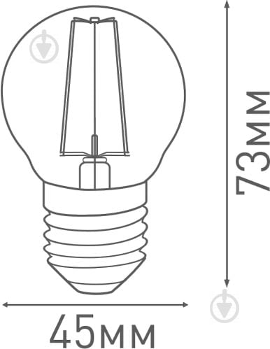 Лампа світлодіодна Maxus FM G45 4 Вт E27 3000 К 220 В прозора 1-LED-545 - фото 3