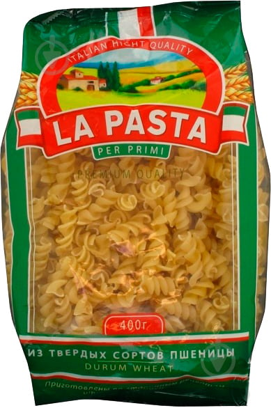 Макароны La Pasta фигурные короткие Спираль Per Primi 4820211661199 400 г - фото 1