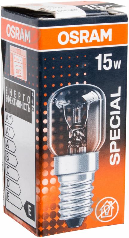 Лампа накаливания для духовок Osram S22 15 Вт E14 230 В прозрачная (4050300003108) - фото 2