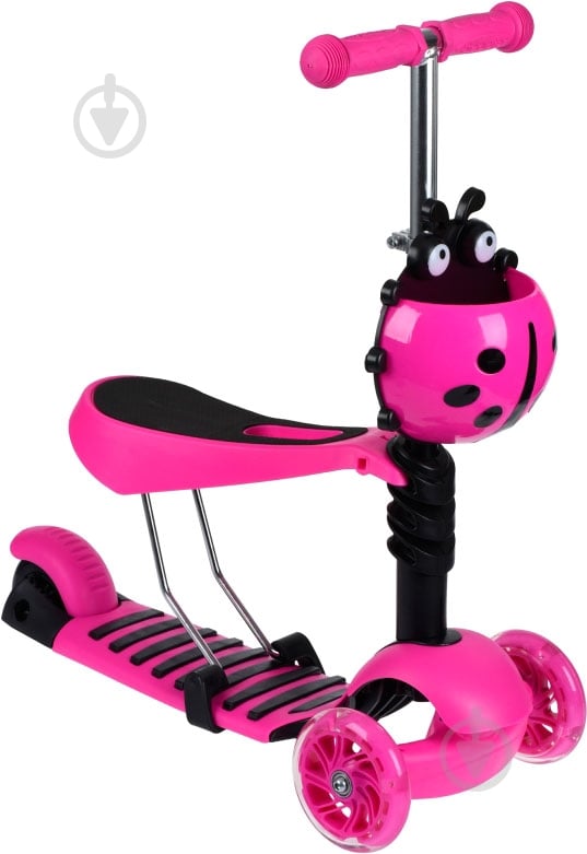 Самокат-беговел Same Toy с корзинкой розовый SY-S170UT-3 - фото 2