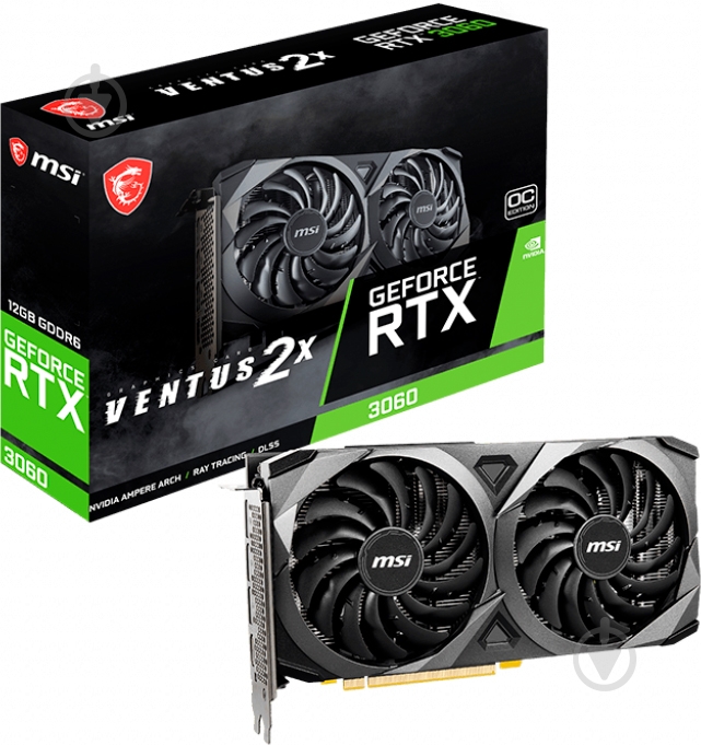 Видеокарта MSI GeForce RTX 3060 12GB GDDR6 192bit (GeForce RTX 3060 VENTUS 2X 12G) - фото 5