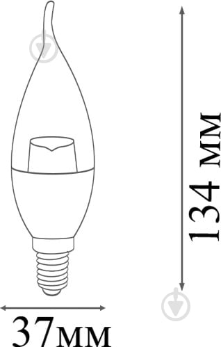 Лампа світлодіодна Maxus Sakura CL-T 5 Вт C37 прозора E14 220 В 3000 К 1-LED-635 - фото 4