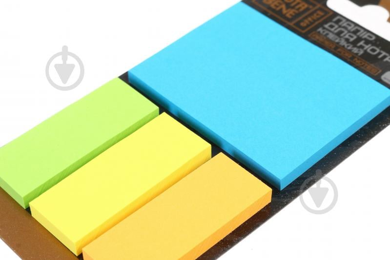 Бумага для заметок клейкий 65х50/20х50 мм 200 листов разноцветный Nota Bene - фото 3