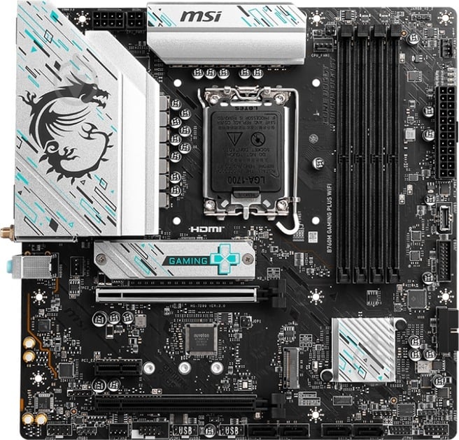 Материнская плата MSI B760M GAMING PLUS WIFI (Socket 1700, Intel B760, micro ATX) - фото 1