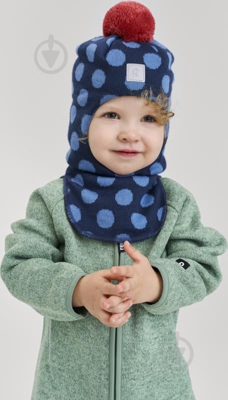 Шапка-бини Reima Polkka 5300314A-67A1 р.46 синий - фото 7
