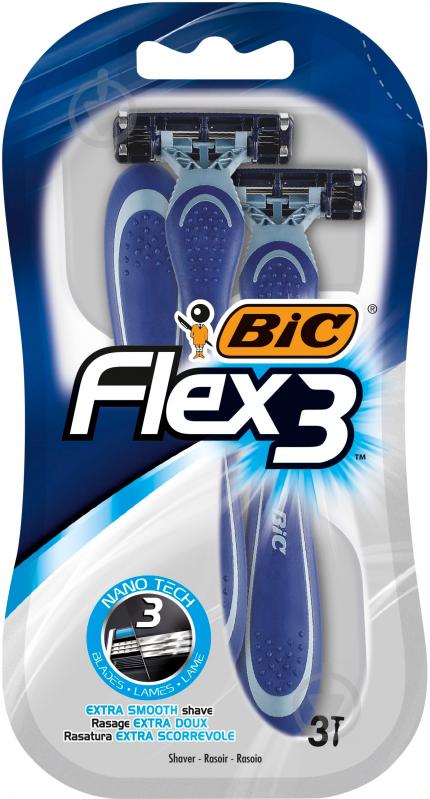 Станки одноразові BIC Flex 3 Comfort 3 шт. - фото 1