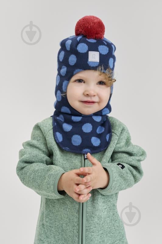 Шапка-бини Reima Polkka 5300314A-67A1 р.50 синий - фото 16