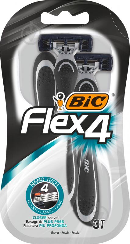 Станки одноразові BIC Flex 4 Comfort 3 шт. - фото 1