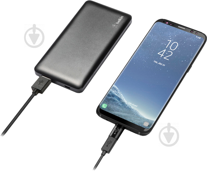 Повербанк Belkin Pocket Power 5K with USB-C adapter 5000 mAh black (F7U019BTBLKBE) - фото 4