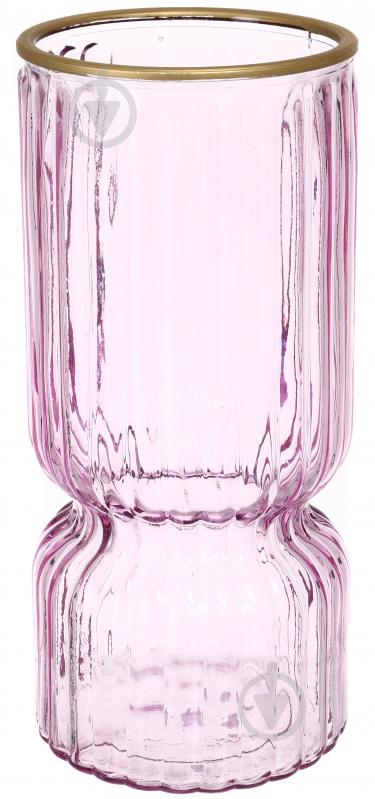 Ваза стеклянная Goblet розовая 25 см G-1 - фото 1 Ваза стеклянная Goblet розовая 25 см G-1 - фото 1