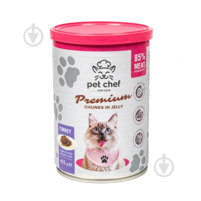 Консерва для котов Pet Chef с индейкой 415 г - фото 1