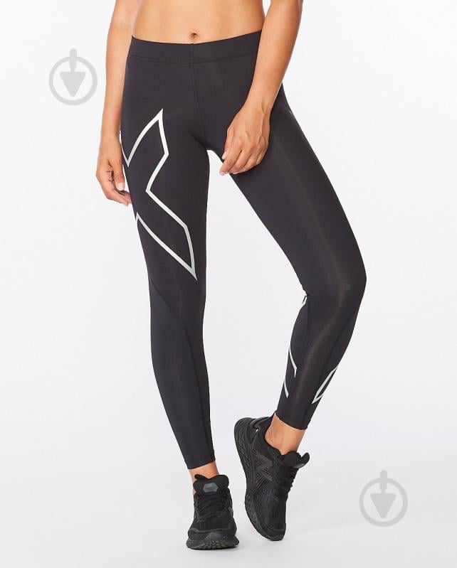 Лосины 2XU Core Compression Tights WA4173b_BLK/SIL р.XL черный - фото 1