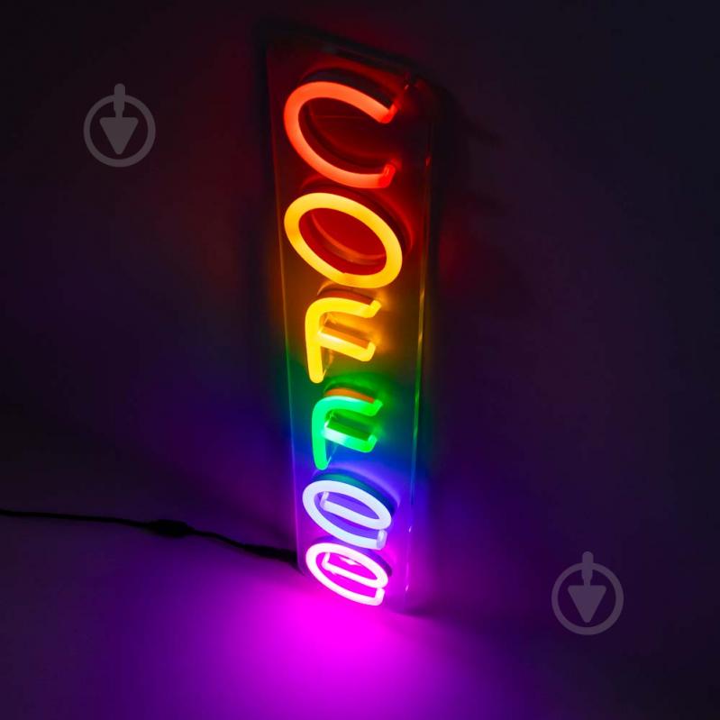 Неонова вивіска ArtEco Light COFFEE_8 11 Вт 650x100 мм різнокольоровий (RGB) - фото 2
