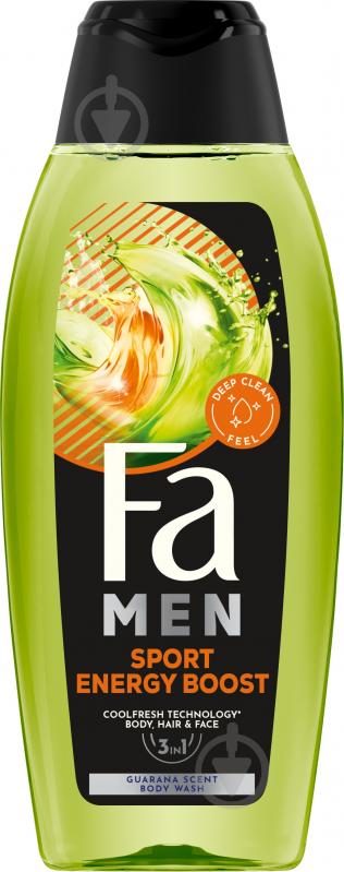 Гель для душа Fa Men Sport Energy Boost 400 мл - фото 1 Гель для душа Fa Men Sport Energy Boost 400 мл - фото 1