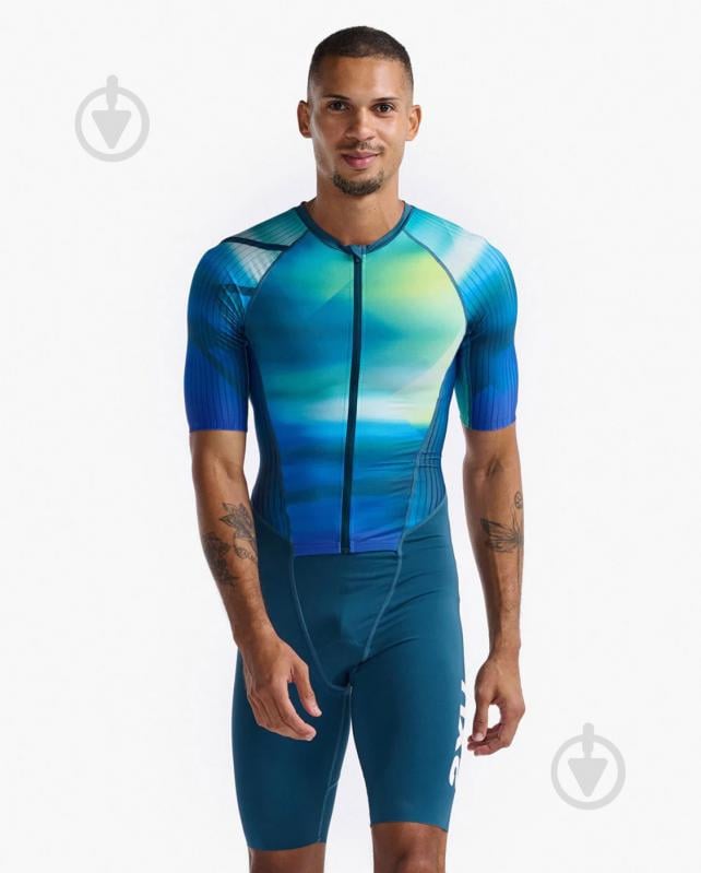 Комбінезон 2XU Aero Sleeved Trisuit MT6426d_SPG/MAJ р.M бірюзовий - фото 1