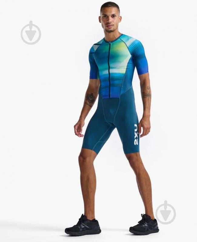 Комбінезон 2XU Aero Sleeved Trisuit MT6426d_SPG/MAJ р.M бірюзовий - фото 5