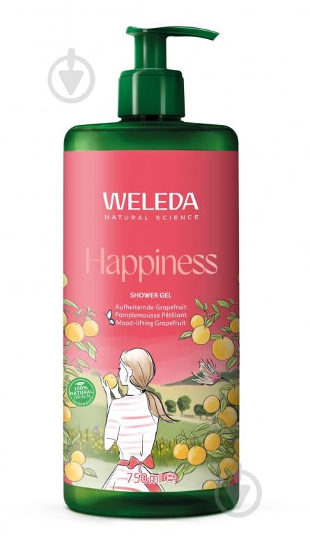 Гель для душа Weleda Happiness Grapefruit 750 мл - фото 1