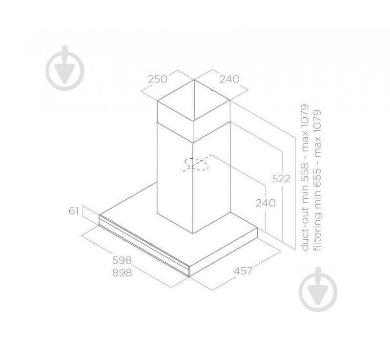 Витяжка Elica ADELE BL MAT/A/90 - фото 5