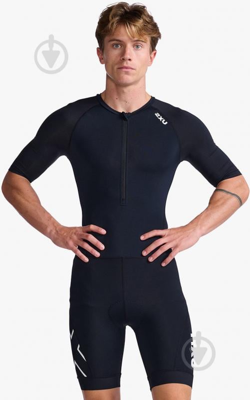 Комбінезон 2XU Core Sleeved Trisuit MT7043d_BLK/WHT р.S чорний - фото 1