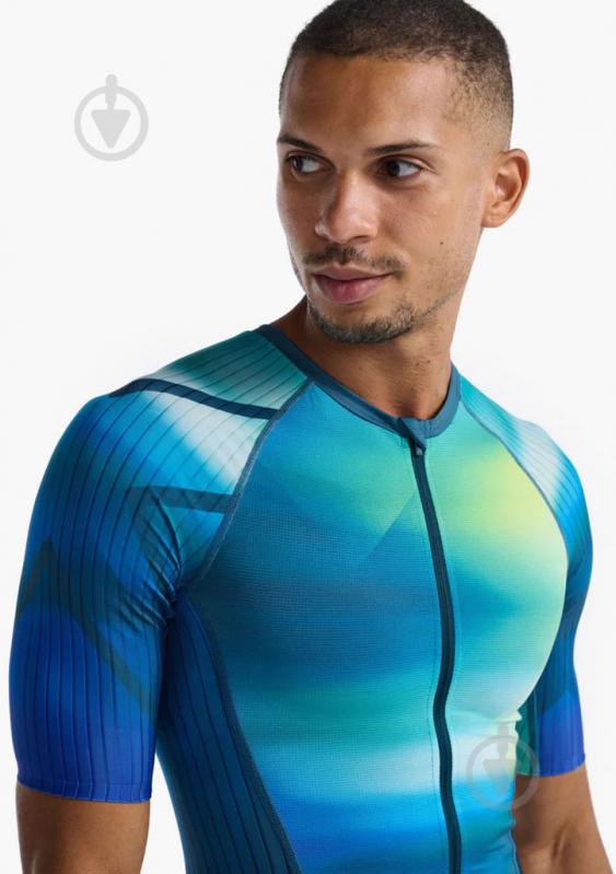 Комбінезон 2XU Aero Sleeved Trisuit MT6426d_SPG/MAJ р.2XL бірюзовий - фото 6