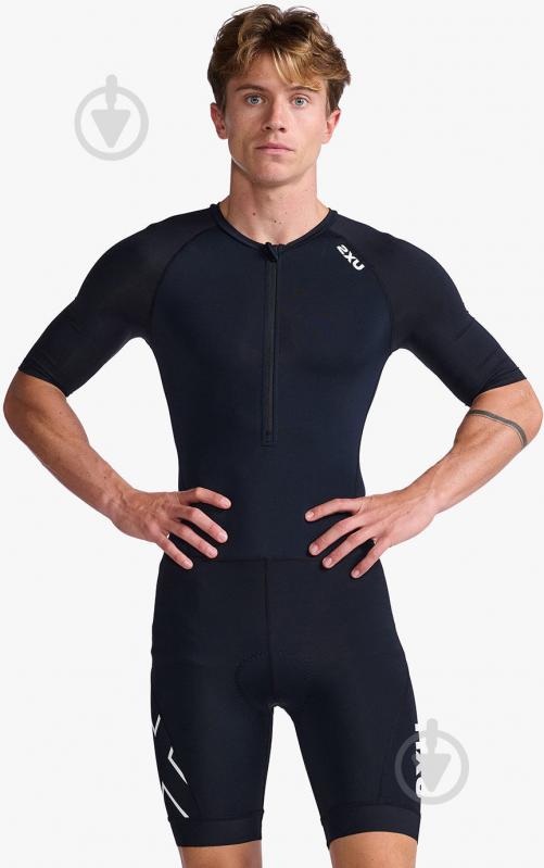 Комбинезон 2XU Core Sleeved Trisuit MT7043d_BLK/WHT р.M черный - фото 1