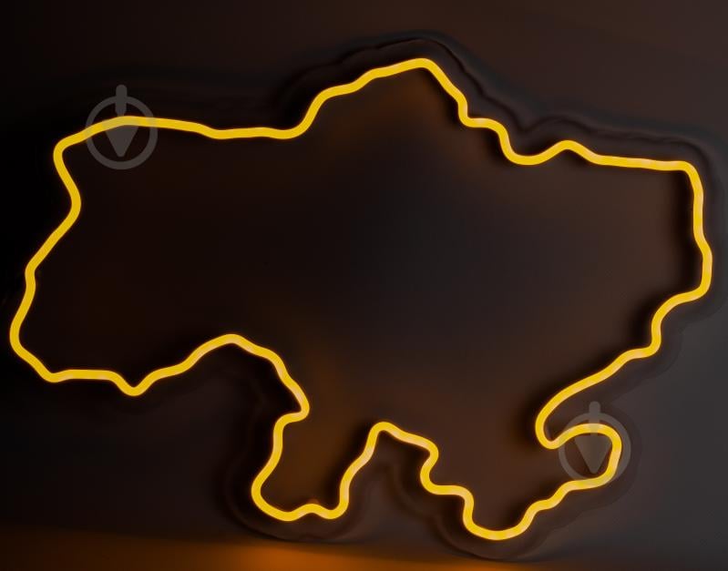 Неонова вивіска ArtEco Light Карта України_1 22 Вт 350x500 мм теплий білий - фото 1