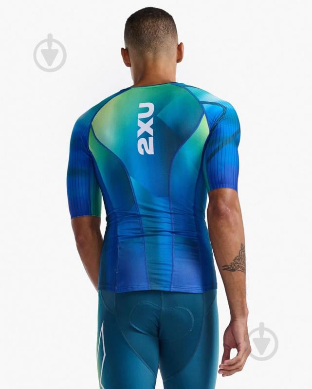 Футболка 2XU Aero Tri Sleeved Top MT6662a_SPG/MAJ р.L бирюзовый - фото 2