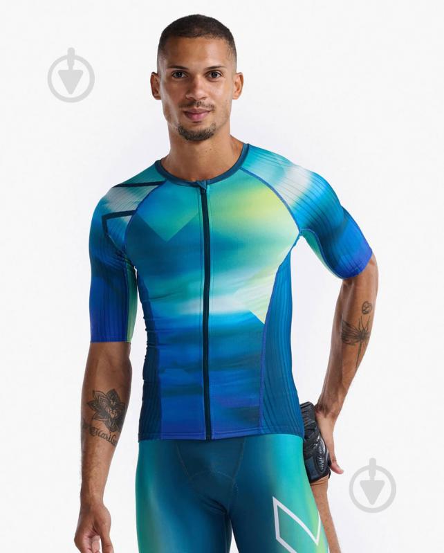 Футболка 2XU Aero Tri Sleeved Top MT6662a_SPG/MAJ р.L бірюзовий - фото 3