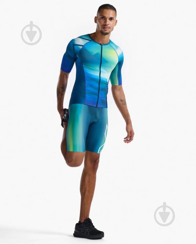 Футболка 2XU Aero Tri Sleeved Top MT6662a_SPG/MAJ р.L бірюзовий - фото 5