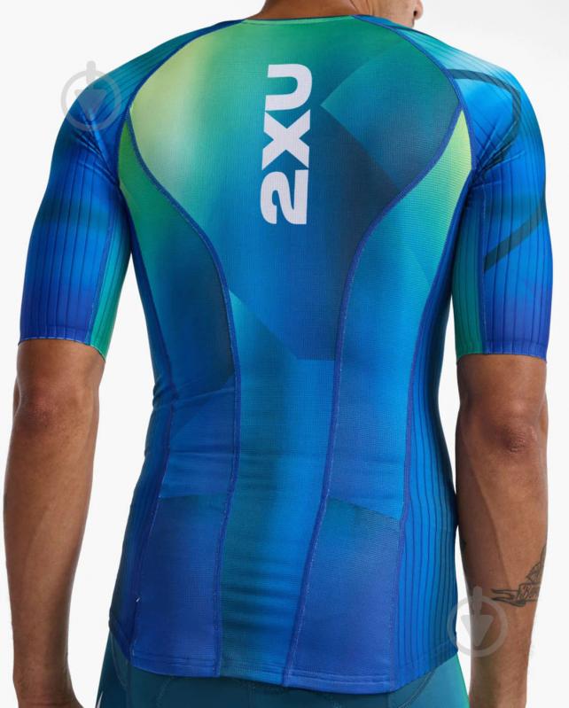 Футболка 2XU Aero Tri Sleeved Top MT6662a_SPG/MAJ р.M бирюзовый - фото 6