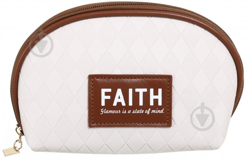 Косметичка Faith 17*7*12 см коричнева - фото 1